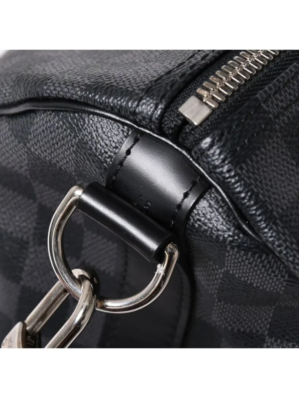 Louis Vuitton Keepall Bandouliere 45 Monogram Eclipse Canvas Black Leather